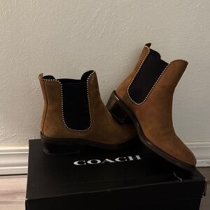 Coach Brown Suede Ankle Boots